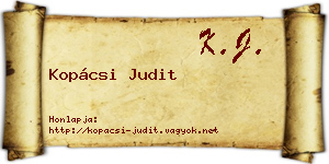 Kopácsi Judit névjegykártya