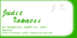 judit kopacsi business card